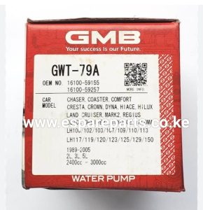water pump coaster dyna hiace regius 2l 3l 5l gmb gwt79